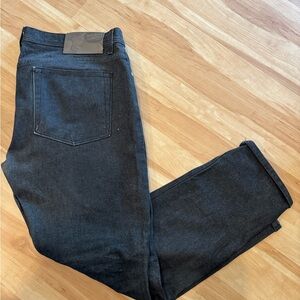 Naked & Famous Denim Dark Gray Slim Jeans